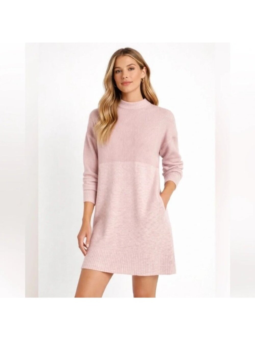 Lululemon Restful Intention Cashmere Wool Blend Sweater Dress - Blush Pink